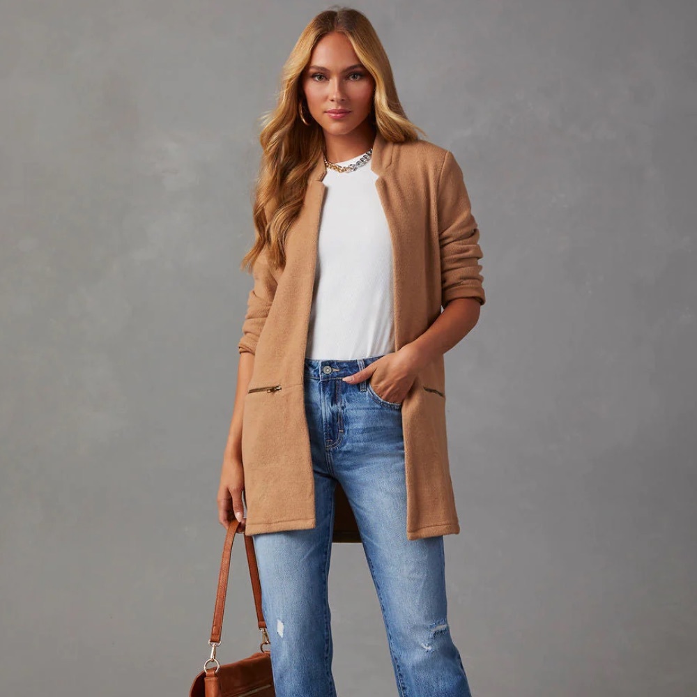 Vici Catalog pocketed coat, gray - Picture 2 of 7